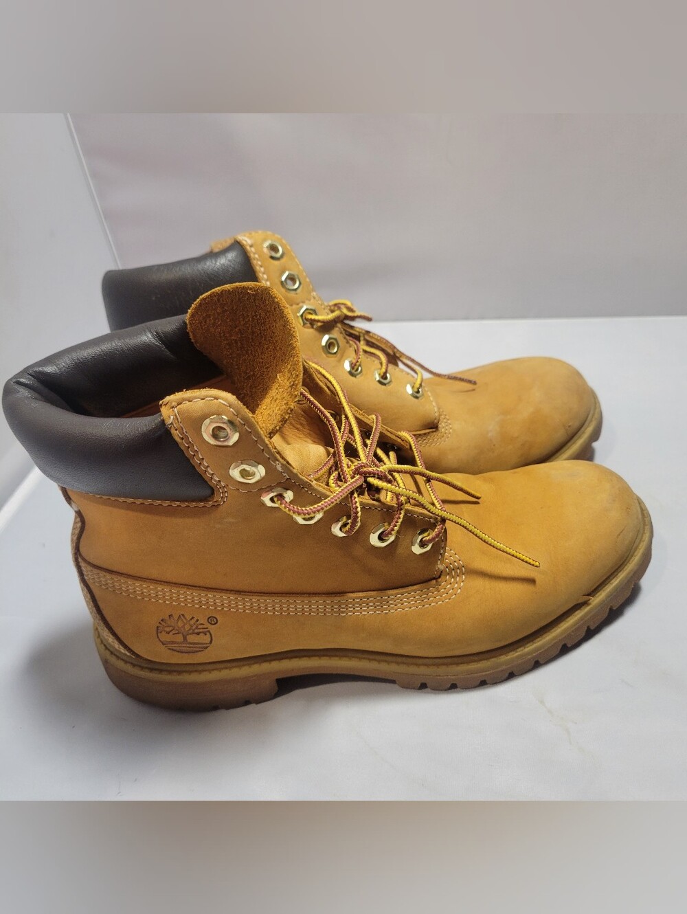 Timberland 6" Premium Waterproof Boots Wheat Suede Mens Size 8